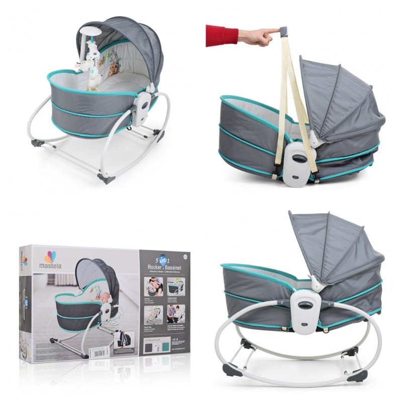 Picture of Mustella 5 -in 1 Rocker And Bassinet Including Colorful Music Vibration For Newborn - Multicolor