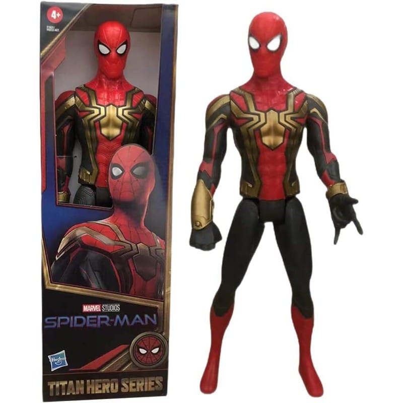 Picture of Hasbro Marvel Spider-Man Titan Heroes Series 30cm Iron Spider All-in-One Set Action Figure Toy, Inspired by Spider-Man Movies, Suitable for Children 4 Years Old and Above - Red
