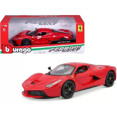 Picture of Bburago 1:18 Scale Ferrari Race and Play LaFerrari Diecast Vehicle (Colors May Vary) - Red