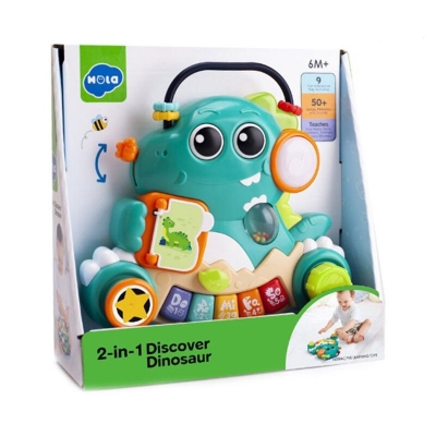 Picture of HOLA Baby Toys 6-12 Months, Baby Piano Infant Toys for 9-12 months, Dinosaur Musical Light Up Baby Toys for 6 9 12 18 Months, Early Learning Educational Toys for 1 Year Old Boys Girls Birthday Xmas Gifts - Blue