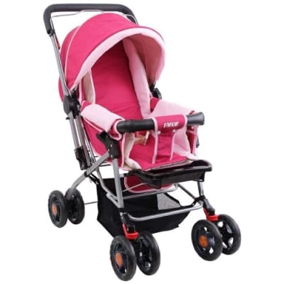 Picture of Baby Stroller Pram- Best Premium Quality Prams Trolly- and Pink 