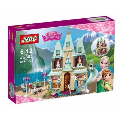 Picture of JG303 SY371 Princess Alain Delee Anna Elsa Castle Building Blocks Compatible with Girls Gift Blocks Plasticity Digital - Multicolor