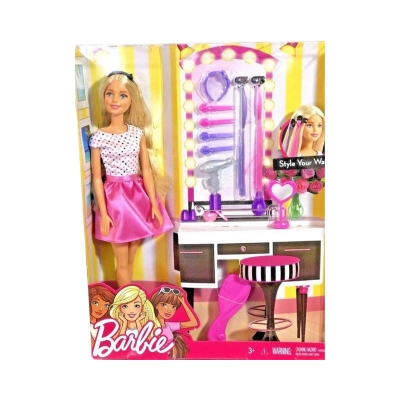 Picture of Mattel Barbie Style Your Way Fashion Doll with Hair Accessories - Multicolor