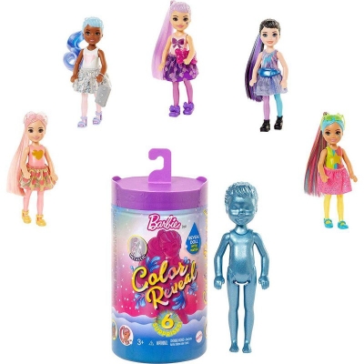 Picture of Barbie Color Reveal Doll with 6 Surprises - Multicolor