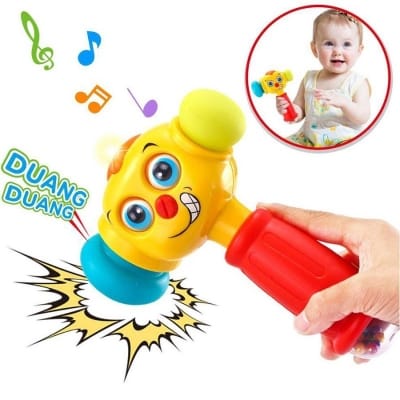 Picture of HOLA 3115 Baby Toys Musical Hammer Toy Newborn 0-18 Months Musical Toy Toddler Electronic Trumpet Toys for Children - Yellow