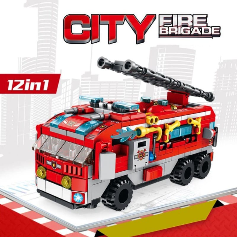 Picture of Panlos 561 Pcs Firefighter  12 In 1 City Building Block For Kids 25 Play Style - Toys - Multicolor