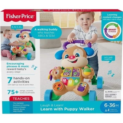 Picture of Fisher-Price Laugh & Learn Smart Stages Learn with Puppy Walker, Musical Walking Toy for Infants and Toddlers Ages 6 to 36 Months - Multicolor