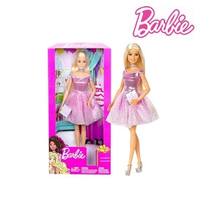 Picture of Barbie Gdj36 Happy Birthday Barbie Doll - Multicolor