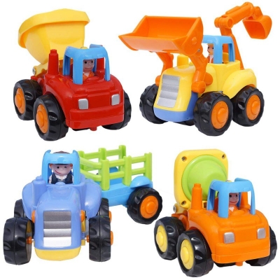 Picture of Inertia engineering vehicle 4 ASST. Construction Dump Truck Vehicle Set - Multicolor