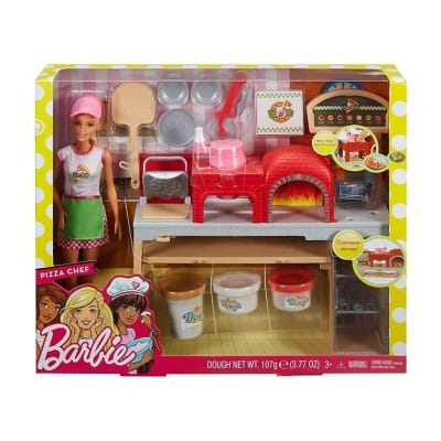Picture of Mattel Pizza Chef Doll And Playset For Kids -Fhr09 - Multicolor