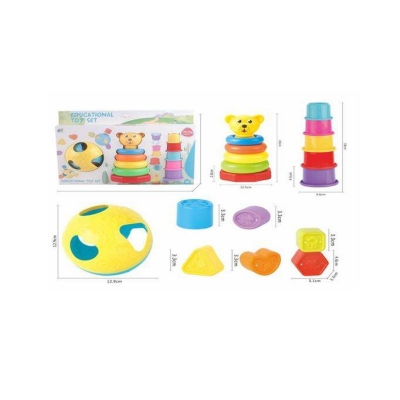 Picture of Stacked cup bell ball animal rainbow circle  Model  618-104 - Multicolor
