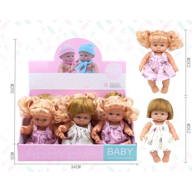 Picture of Fashional design toys full glue 6pcs 23cm female doll show toy - Multicolor