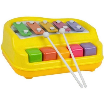Picture of 5 Key Piano Organ and Xylophone Musical Toy with 2 Mallets for Kids Ages 3+ Years