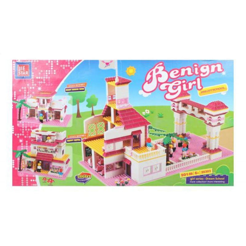 Picture of Jie Star Bengin Girl Dream School Building Blocks For Girls - MultiColor 