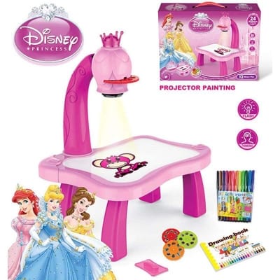 Picture of New Princess Projector Painting Drawing Activity Kit Table Set For Children
