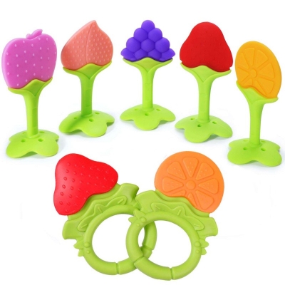 Picture of 1 PC  BABY TEETHER FRUIT SHAPE AB-611 - Multicolor