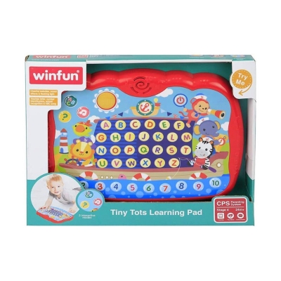 Picture of Winfun Tiny Tots Learning Pad Tablet for Kids, Toddler Educational Alphabet Sounds, Music and Numbers - Early Development Electronic Activity Game-002273 - Multicolor