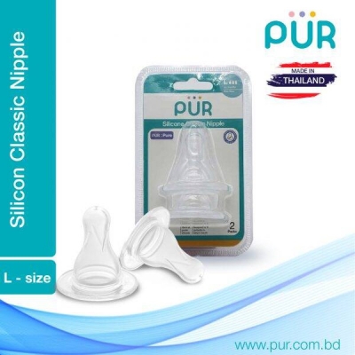 Picture of Pur Silicone Classic Nipple (2pc-L) (Fast Flow) - (3207) - White