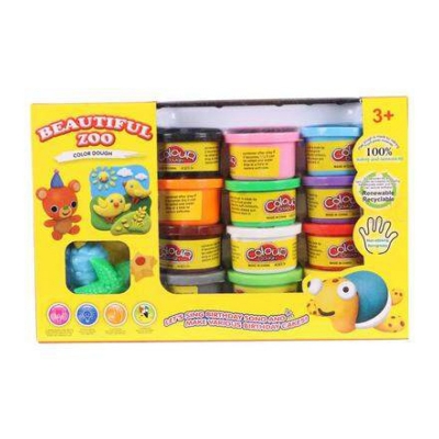 Picture of 12 Pcs Multicolor Color Clay Doh Play Doh With Dise For Kids - Multicolor