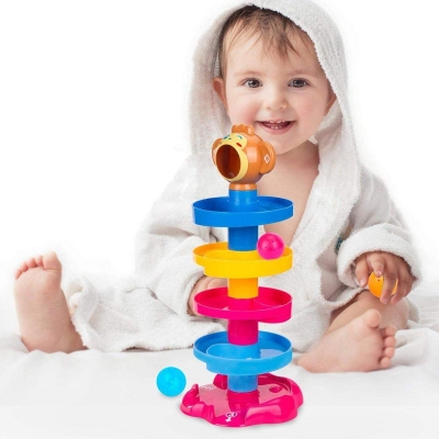 Picture of Portable Kids Children Baby Study Roll ball Children Lovely Toys - Multicolor