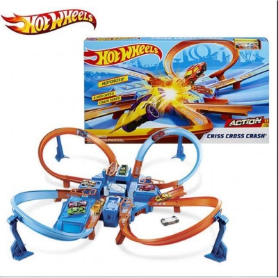 Picture of Hot Wheels Criss Cross Crash Trackset, Multicolor
