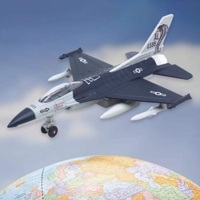 Picture of Large Alloy Pull Back F-35 Fighter Aircraft Model Music LED Airplane Toy Gift 0792-3A