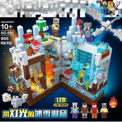 Picture of 866 pcs Minecraft Legu set toy no 681building blocks set - Multicolor
