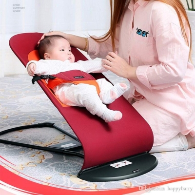 Picture of Baby Bouncer Chair Folding Soft Seat Safety Automatic Rocking Feel Merriment and Fun - washing machine cover - Multicolor