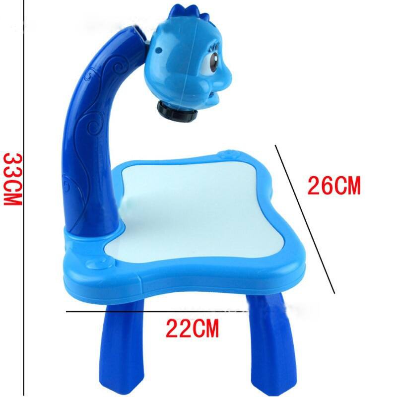 Picture of Funny Baby Drawing Learning Desk Toy With Project Function Children Educational Musical Painting Table Kids Favor Gift - Blue