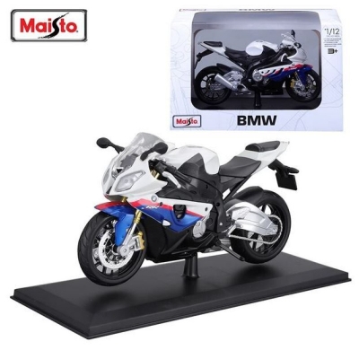 Picture of Maisto 1/12 BMW S1000RR Motorcycle Model Alloy Diecast Toy Collection Hobbies SUZUKI GSX R1000R Honda Off Road Autocycle Cars - Multicolor