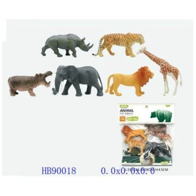 Picture of 6pcs 8 inch wild animals - Multicolor