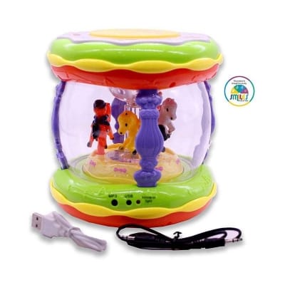 Picture of Wonderland Merry Go Round Music Drum (CY-6009B) - Blue