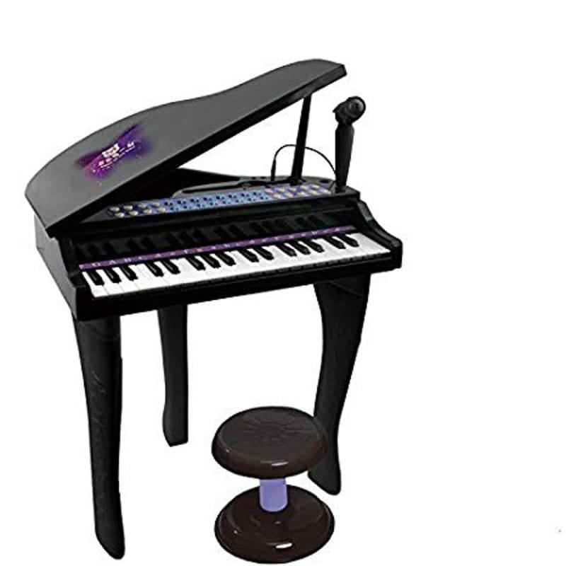 Picture of 37 Key Kids Piano Keyboard With Microphone And Chair Black STEM Musical Toy Set For Boys Girls Children Early Learning Education Gift - Black