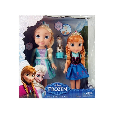 Picture of Disney Frozen Deluxe Toddler Elsa And Anna Dolls - Blue