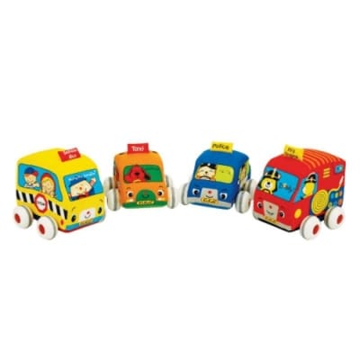 Picture of 4 Styles Baby Cloth Hanging Toys For Kids Baby Rattles Casual Newborn Learn To Walk Baby Bells Boys Gift Toys Vehicles - Multicolor