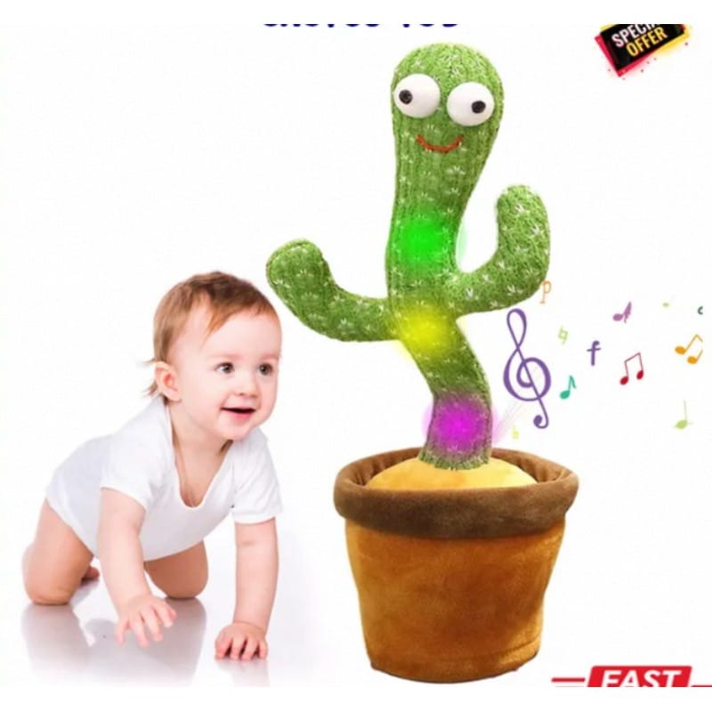 Picture of Rock Dancer Cactus Plush Toys Electronic Shake Dancing Cactus - Green