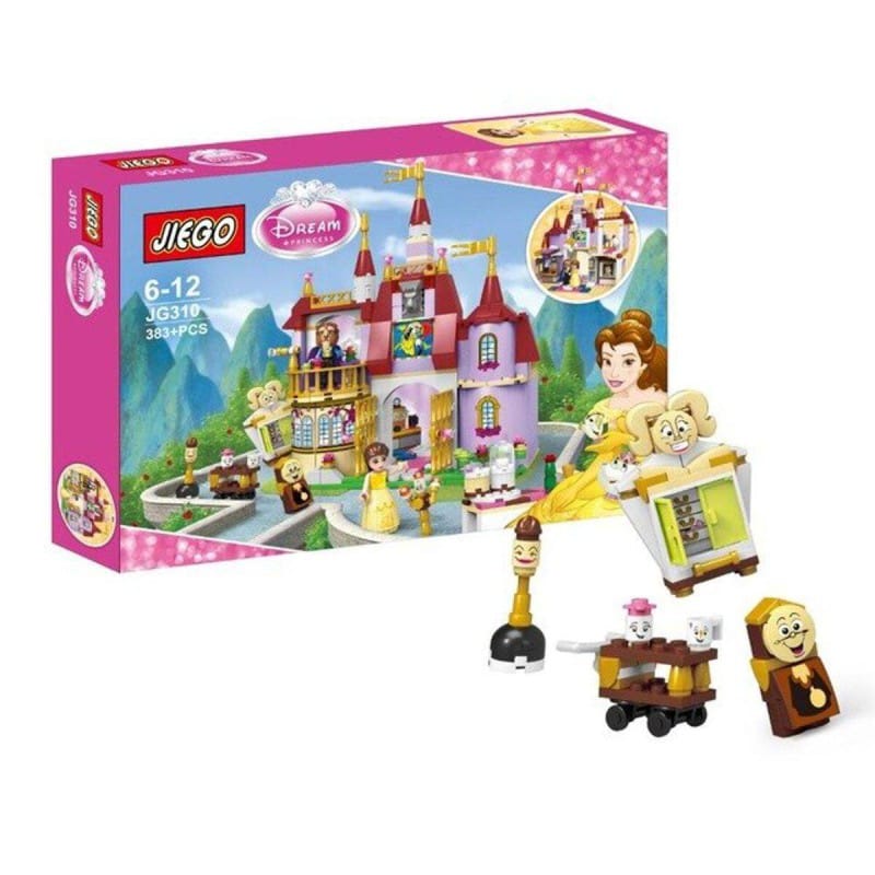 Picture of JG310 Beauty And The Beast Princess Belle's Enchanted Castle Building Blocks Set Girl Friends Kids Toys Compatible With - Multicolor