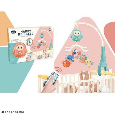 Picture of Musical Crib Mobile Bed Bell Toys Plastic Hanging Rattles Night Light High-end Musical Crib Mobile Baby Toys for 0-12 Months Baby - 01 - Multicolor