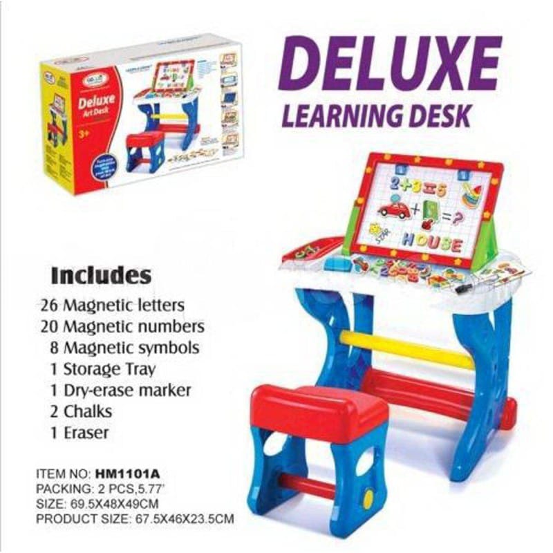 Picture of First Classroom Magnetic Board - Deluxe Learning Desk (HM1101A) - Multicolor