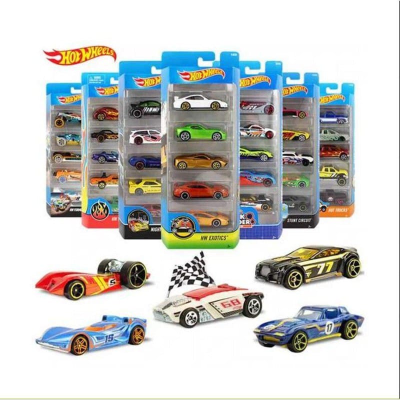Picture of Hot Wheels 5 Car Gift Pack For Kids-1806 - Multicolor