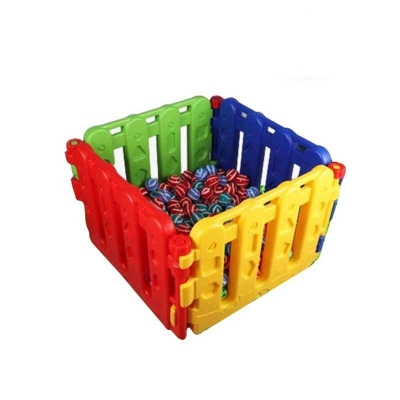 Picture of Baby Playpens playground 4 Parts fences With 50 pcs Ball- 31"X22" - Multicolor
