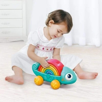 Picture of Gifts Baby Goods Toys for Kids Rainbow Chameleon Children Baby Kids Educational Plastic Toys HA795700 - Multicolor