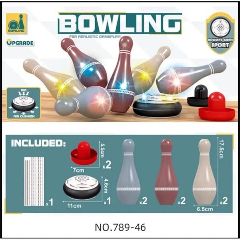Picture of children bowling toys parent-child interaction indoor and outdoor sports games lighting electric ball sports ice hockey - Multicolor