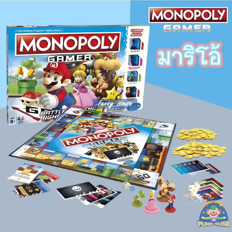 Picture of Billionaire Game MONOPOLY Games Include Mario Pony Horse Board - Blue