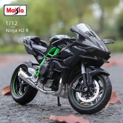 Picture of Maisto 1:12 Ninja H2R Diecast Bike Racing Motorcycle Model Toy Collection - Black
