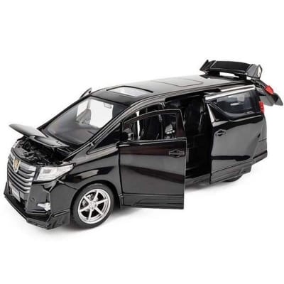 Picture of 1:32 Toyota Alphard MPV Diecasts Car Simulation Steering Shock Toy Vehicles Metal Car 6 Doors Open Model Car Sound Light Toys For Children Gift - car toy - White