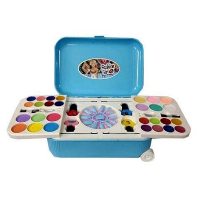 Picture of Makeup & Nail Art Toy Set for Girls Hello Kitty & Frozen Toy Trolley System Real Makeup Safe and Non toxic