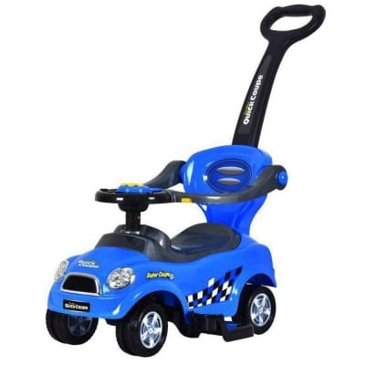 Picture of Plastic and Steel Push Baby Car - Blue 