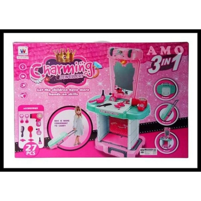 Picture of Dressing Table Jewellery W067 3 IN 1 - Mainaan for kids - Red