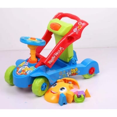Picture of Multifunctional educational baby walker ride on toys 2 in 1 - Multicolor
